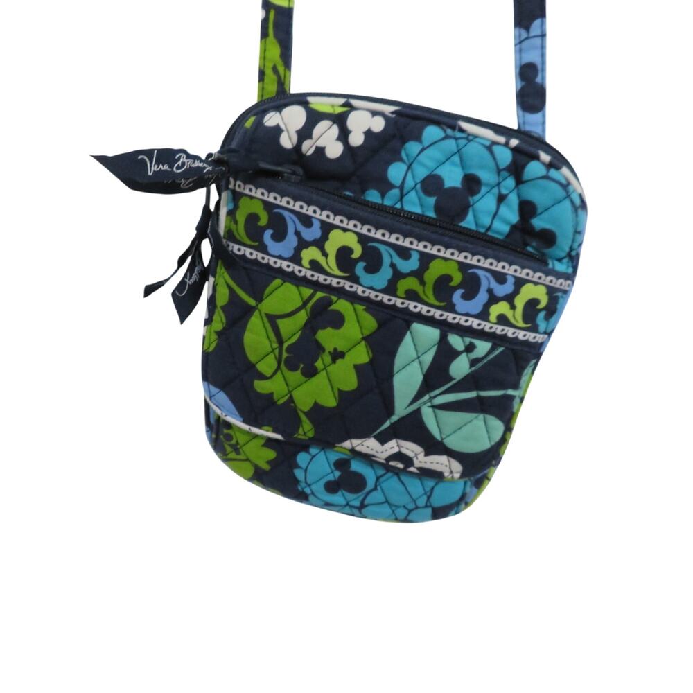 Vera Bradley Disney Parks Where's Mickey Blue Green Mini Hipster Bag